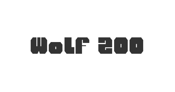 Wolf 200 font thumb